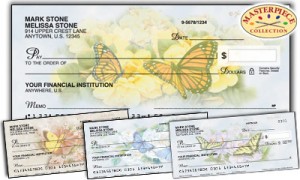 Here is an example of custom Butterfly Blooms Checks