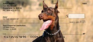 Here is an example of custom Doberman Pinscher Checks