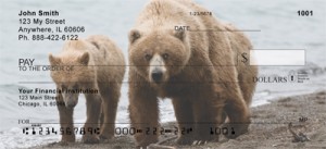 Here is an example of custom Grizzly Bears in the Wild Personal Checks