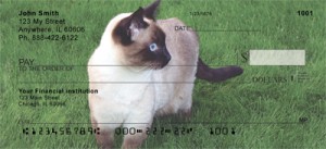Here is an example of custom Siamese Cats Personal Checks
