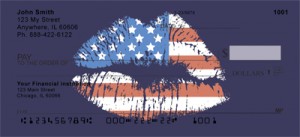 Here is an example of custom American Kiss Personal Checks 