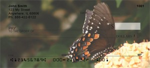 Here is an example of custom Butterfly Sampler Personal Checks