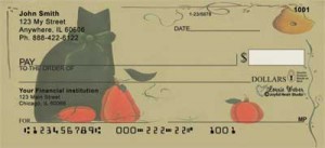 Here is an example of custom Halloween Mischief Personal Checks