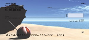 Here is an example of custom Beach Scenes Personal Checks